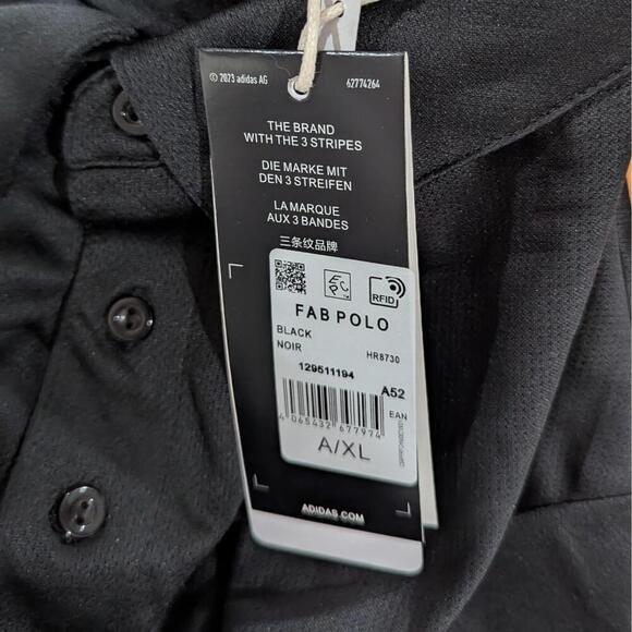 Adidas AEROREADY Tennis Fab Polo Shirt Black L - Picture 6 of 8